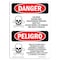 Signmission Safety Sign, OSHA Danger, 10" Height, Rigid Plastic, Chlorine Hazard Area Spanish OS-DS-P-710-VS-1067 - alternate 1